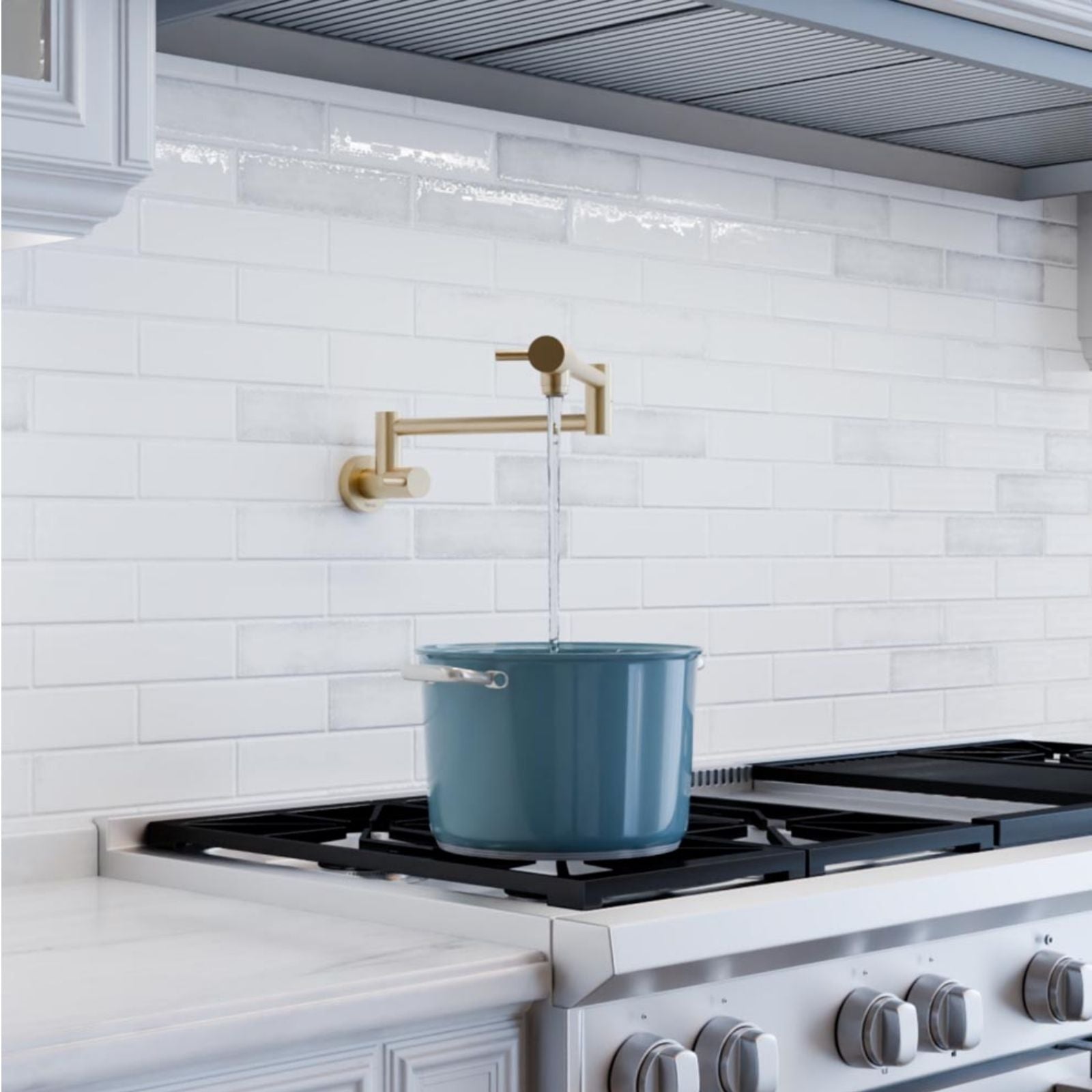 Lifestyle Fienza Kaya Pot Filler Wall Mixer Brushed Nickel 228120BN-LF - The Blue Space