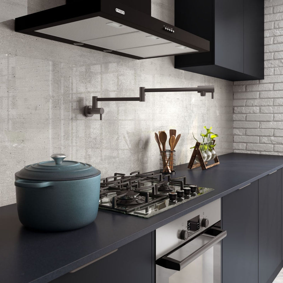 Fienza Kaya Pot Filler Wall Mixer Gun Metal