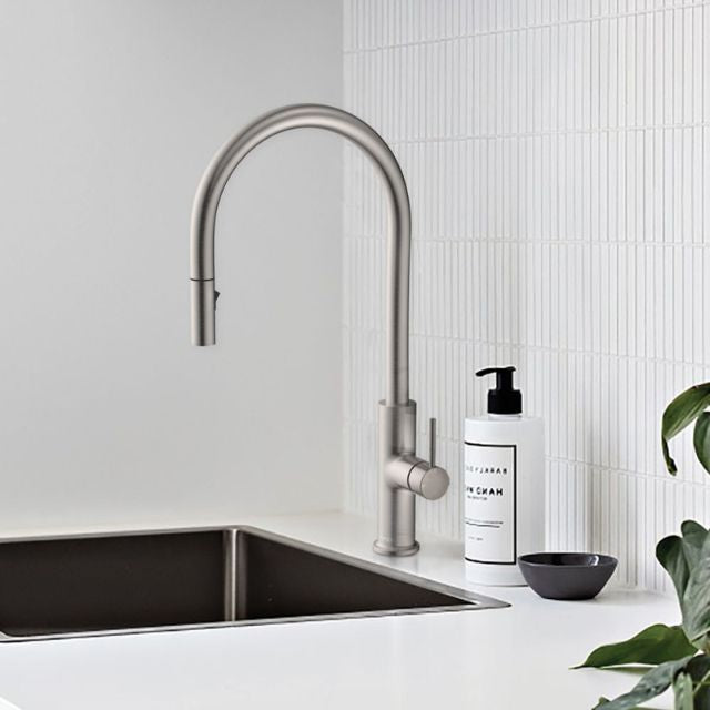 Lifestyle Fienza Kaya Pull Out Sink Mixer Gun Metal 228108GM - The Blue Space