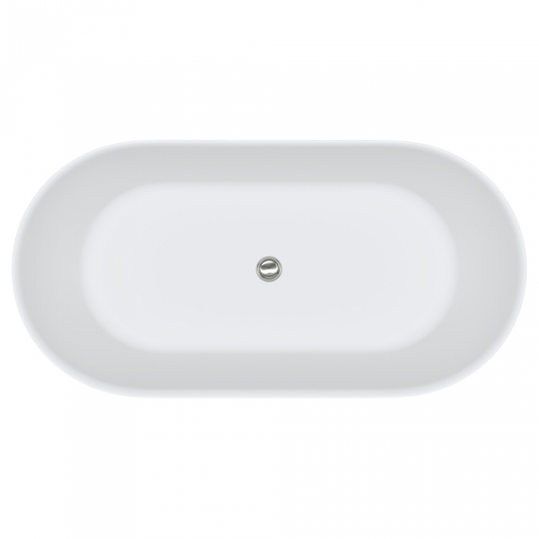 Fienza Kaya Slim Wall Matte White Stone Bath 1500mm - The Blue Space