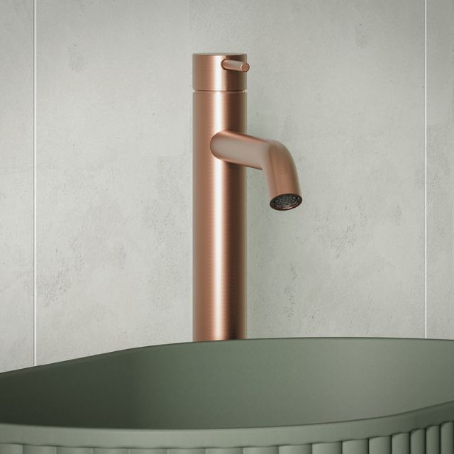 Lifestyle 2 Fienza Kaya Tall Basin Mixer Brushed Copper 228107CO - The Blue Space