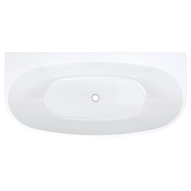 Fienza Keeto Back-To-Wall Acrylic Bath with Overflow 1500mm