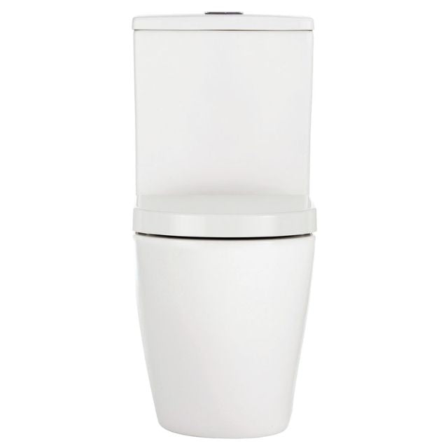 Front Fienza Koko Tornado Flush Back-to-Wall Toilet Suite GEBERIT Internal - P-Trap K002GEP - The Blue Space
