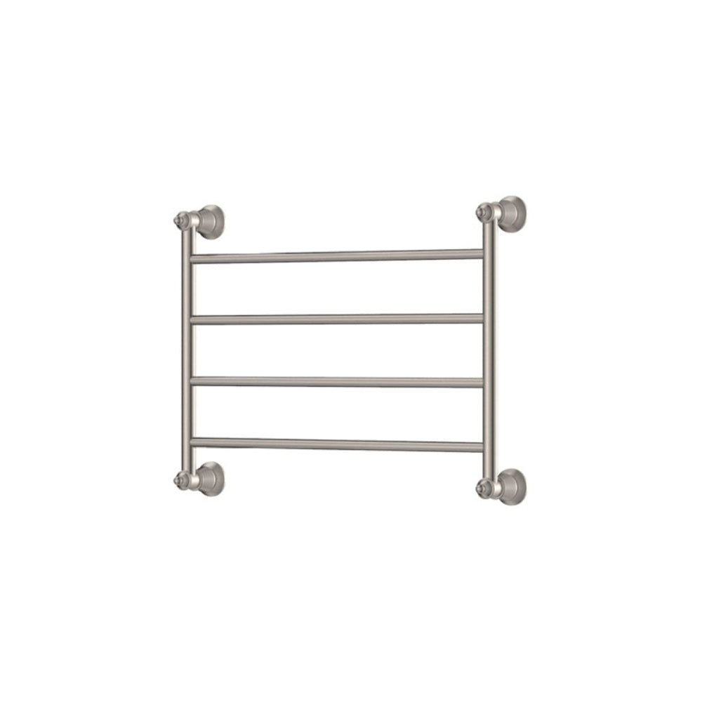 Angle Fienza Lillian Heated Towel Rail 600 x 450mm Brushed Nickel 8106045BN - The Blue Space