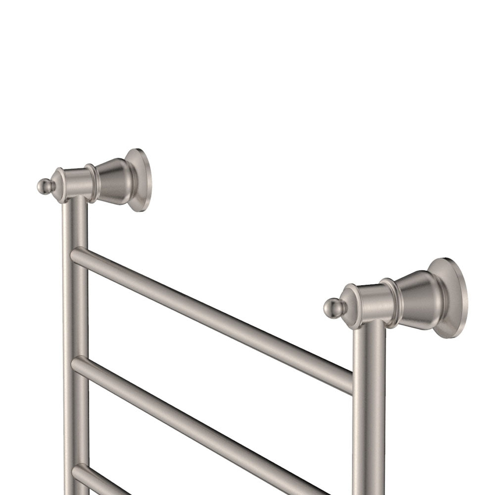 Close Fienza Lillian Heated Towel Rail 600 x 450mm Brushed Nickel 8106045BN - The Blue Space