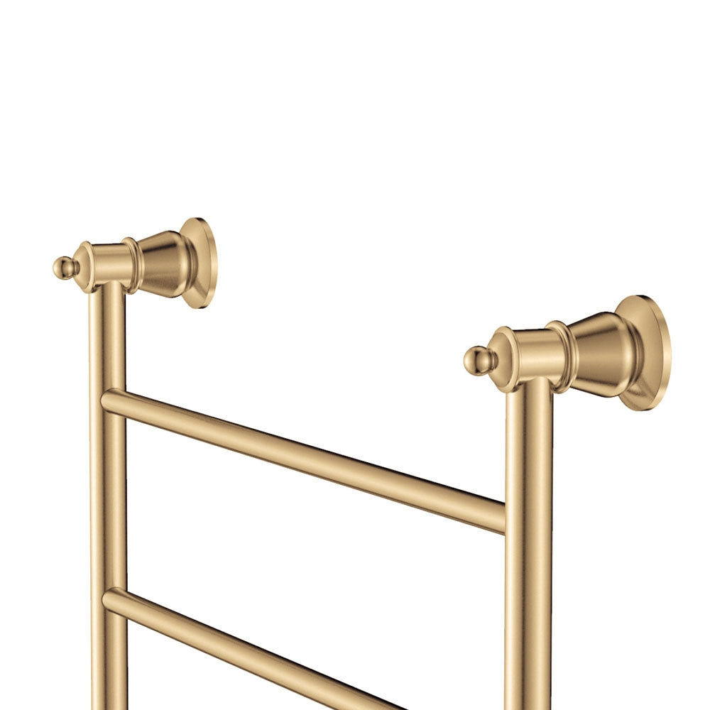 Close Fienza Lillian Heated Towel Rail 600 x 800mm Urban Brass 8106080UB - The Blue Space