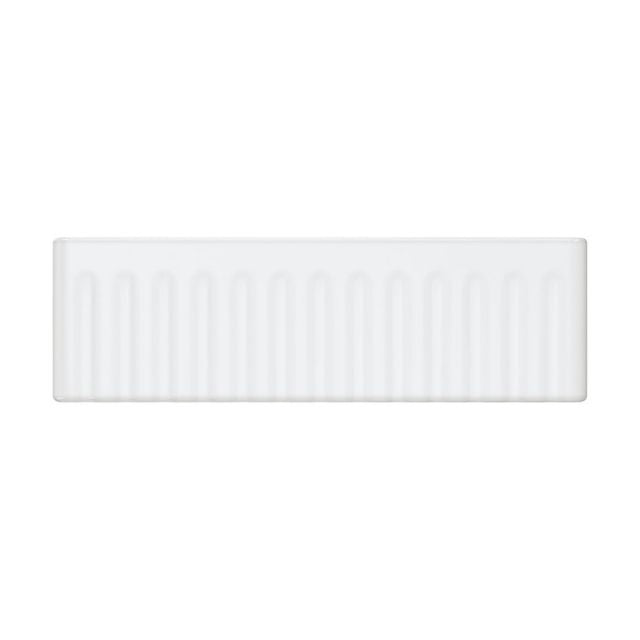 Front Fienza Olivia Butler Sink Large 835 Reversible Fluted & Flat Fire Clay Gloss White 68706 - The Blue Space