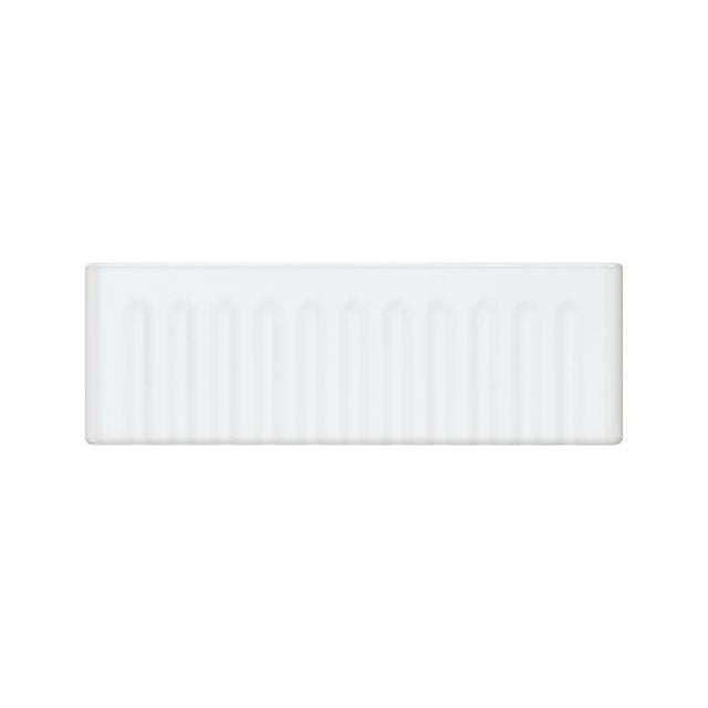 Front Fienza Olivia Butler Sink Medium 760 Reversible Fluted & Flat Fire Clay Gloss White 68705 - The Blue Space