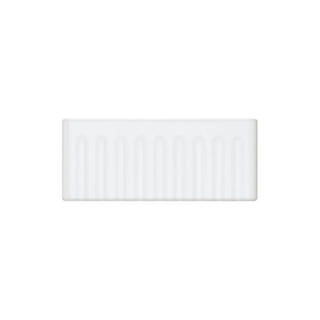 Front Fienza Olivia Butler Sink Small 610 Reversible Fluted & Flat Fire Clay Gloss White 68704 - The Blue Space