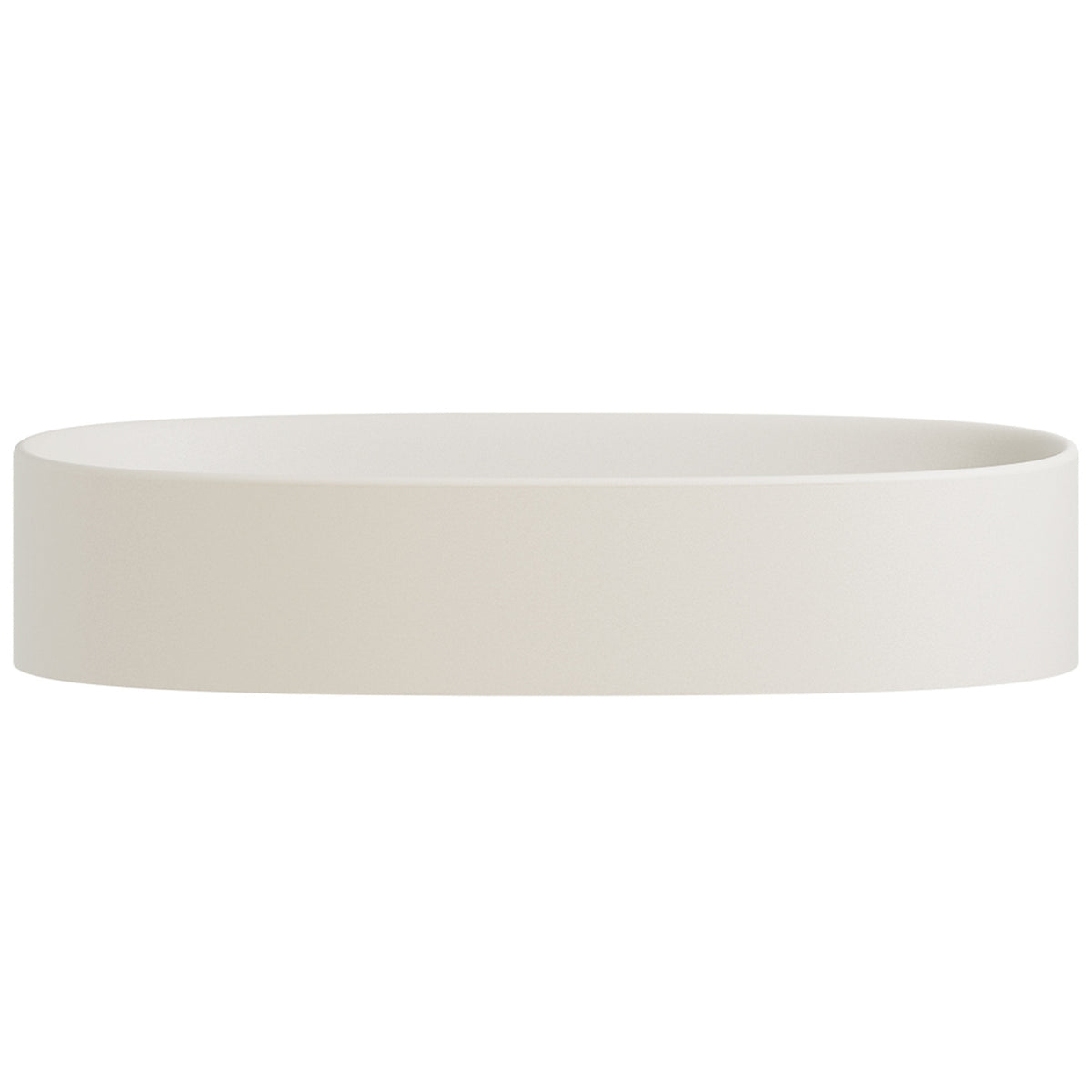 Front Fienza Paloma Pill Concrete Wall Hung Basin - Warm White RB145W