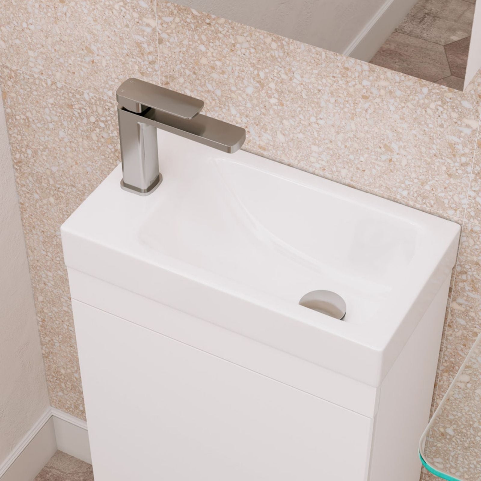Lifestyle 1 Fienza Tono Basin Mixer Brushed Nickel 233103BN-LF - The Blue Space