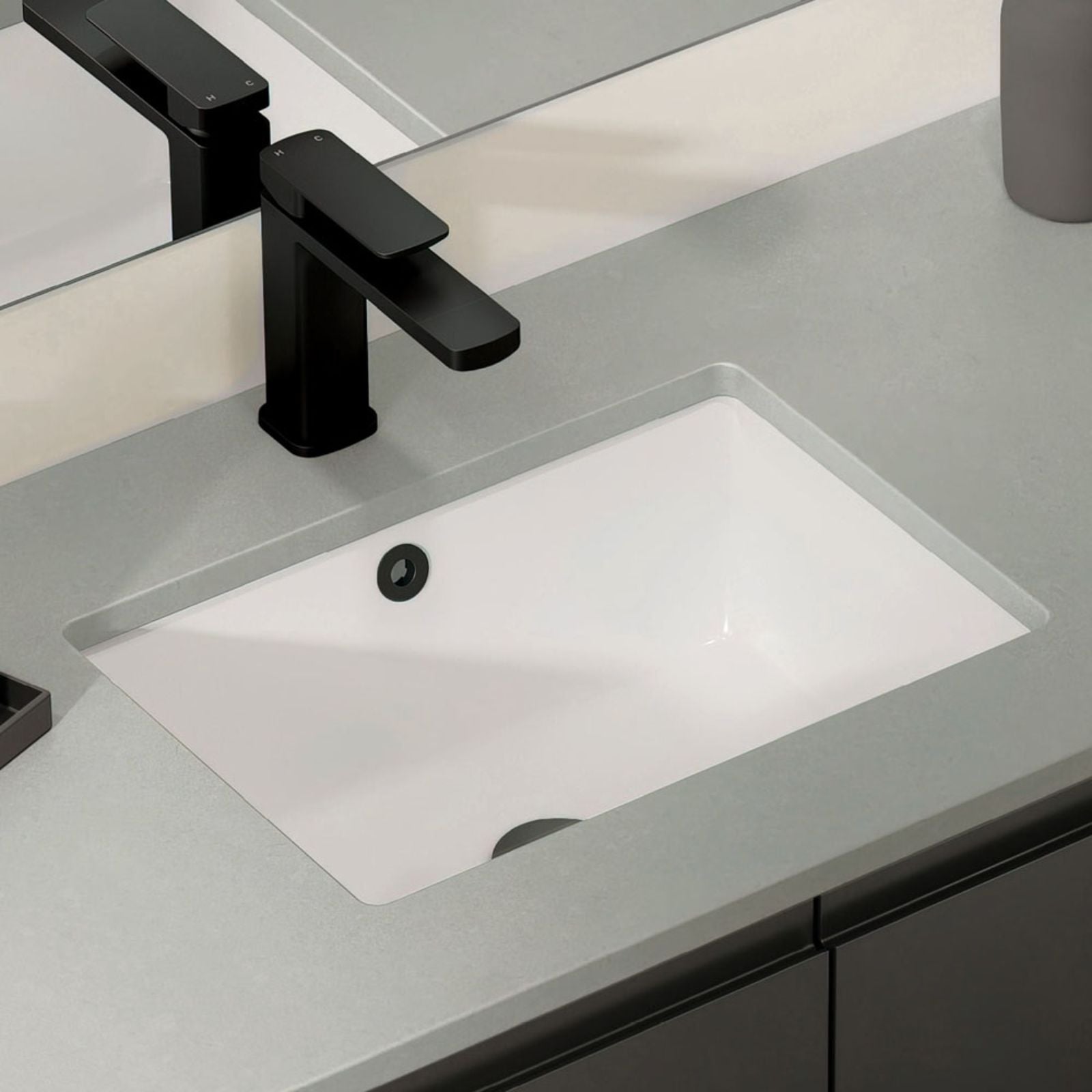 Lifestyle 1 Fienza Tono Basin Mixer Matte Black 233103B-LF - The Blue Space