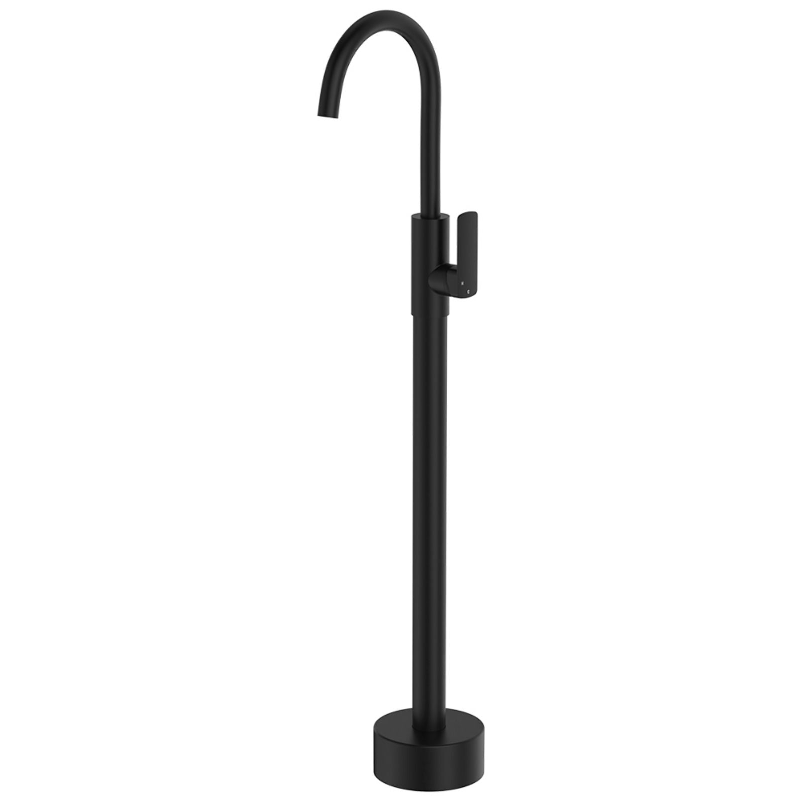 Fienza Tono Floor Mounted Basin/Bath Mixer Matte Black 233112B-LF - The Blue Space
