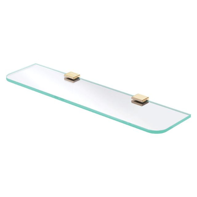 Fienza Tono Glass Shelf 500mm Urban Brass 85107UB - The Blue Space