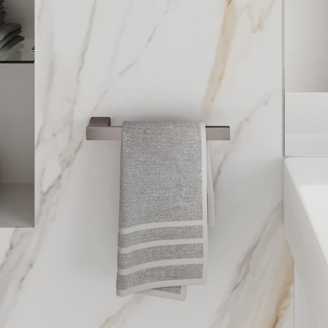Lifestyle 1 Fienza Tono Hand Towel Holder 250mm Gun Metal 85102GM - The Blue Space