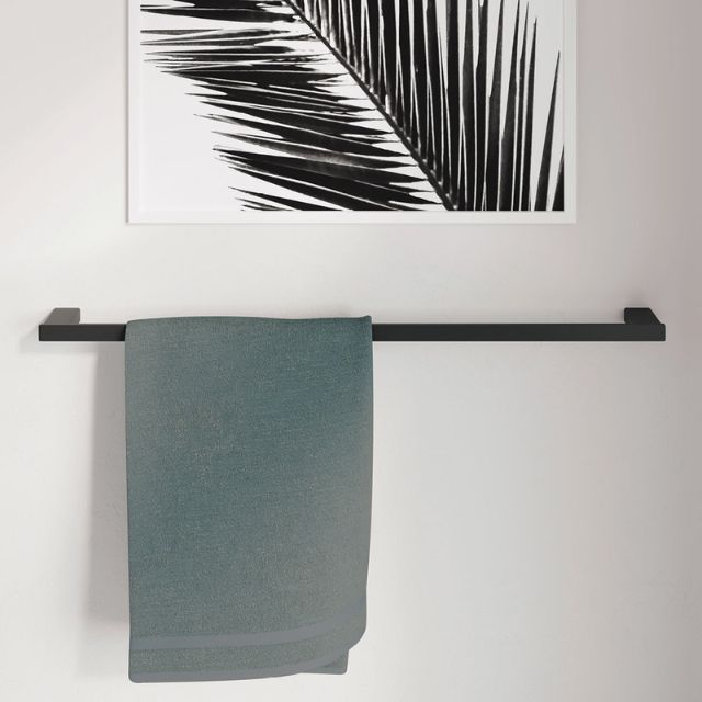 Lifestyle 1 Fienza Tono Single Towel Rail 610mm Matte Black 85101600MB - The Blue Space