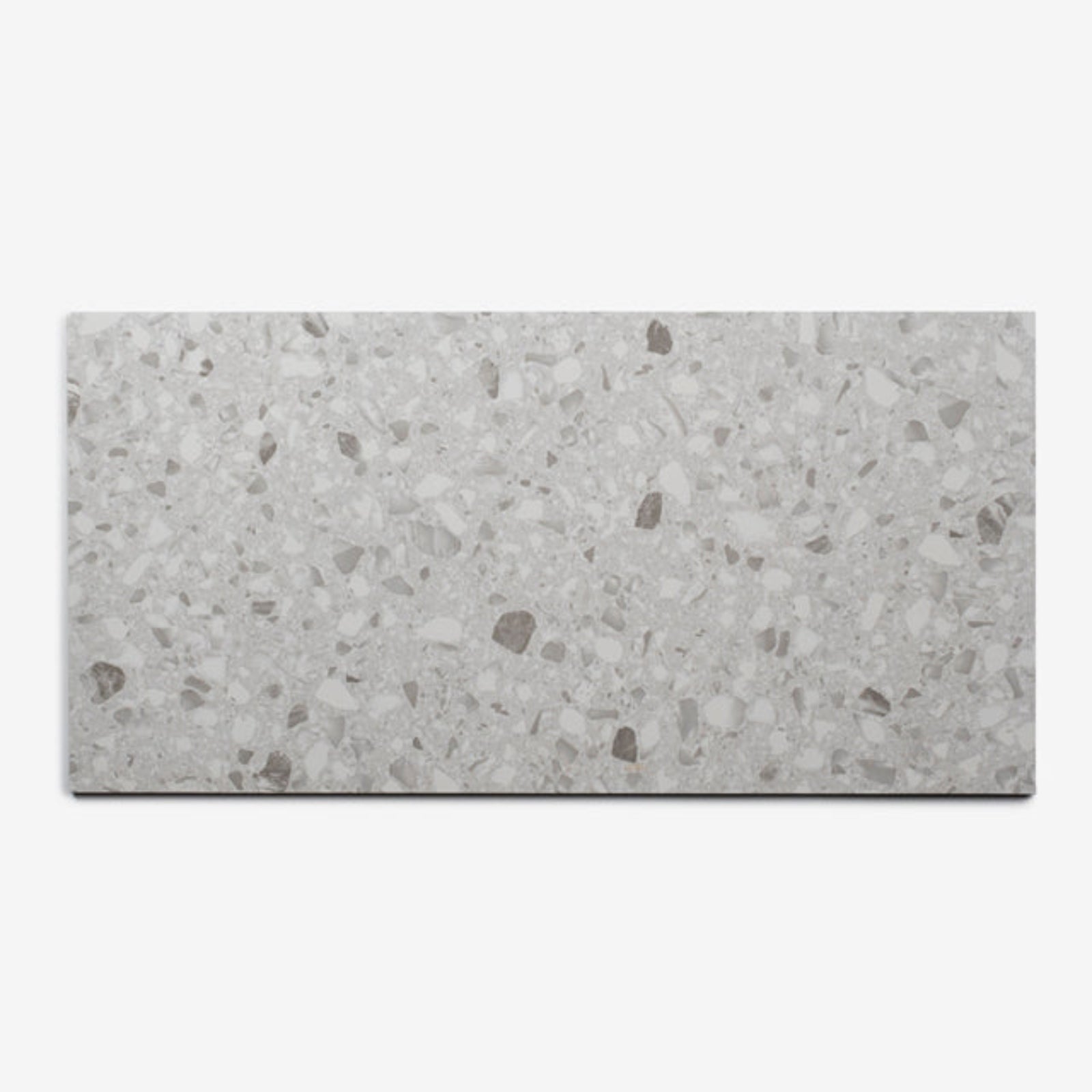 No Hand Grey Clio Terrazzo Tile Tech Grip 300 x 600mm Porcelain - The Blue Space