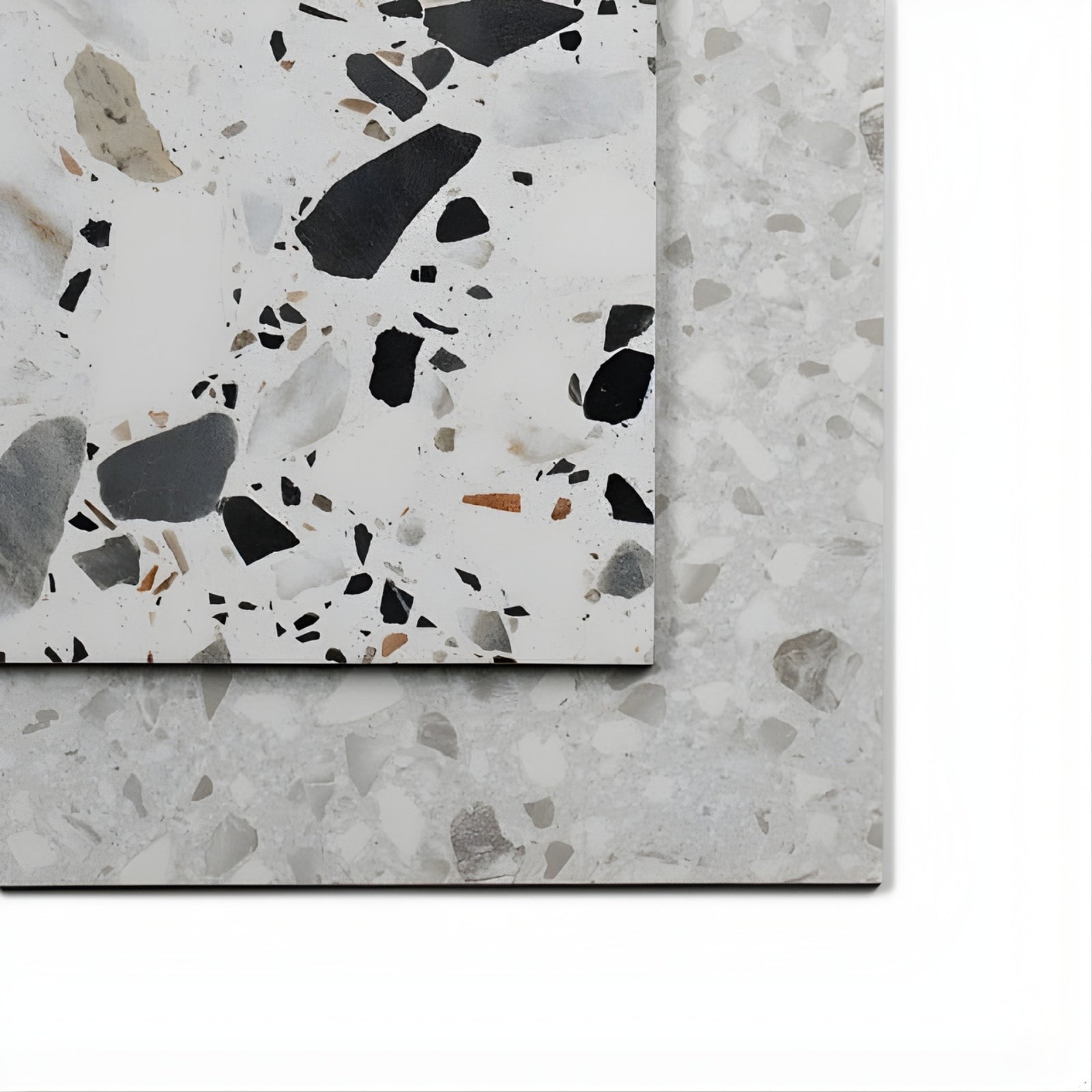 Variations Grey Clio Terrazzo Tile Tech Grip 600 x 600mm Porcelain 66EMPGM - The Blue Space