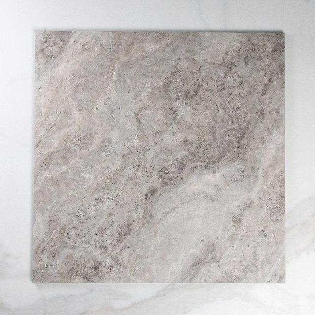Grey Valerie Travertine Tile P4 Tech Grip Porcelain 300 x 600 | The Blue Space