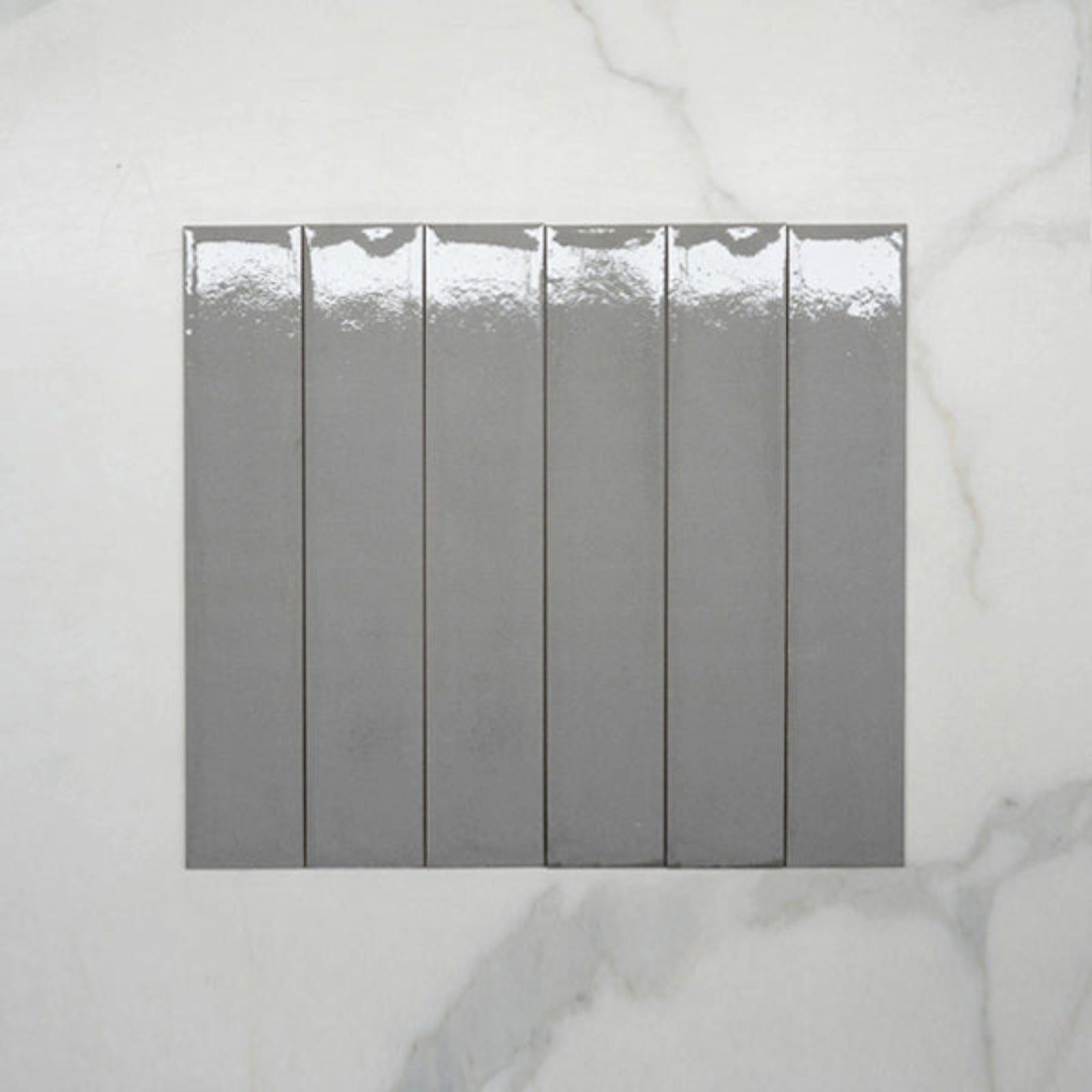 Faces No Hand Grigio Theo Subway Tile 75 x 400mm Italian Porcelain - The Blue Space