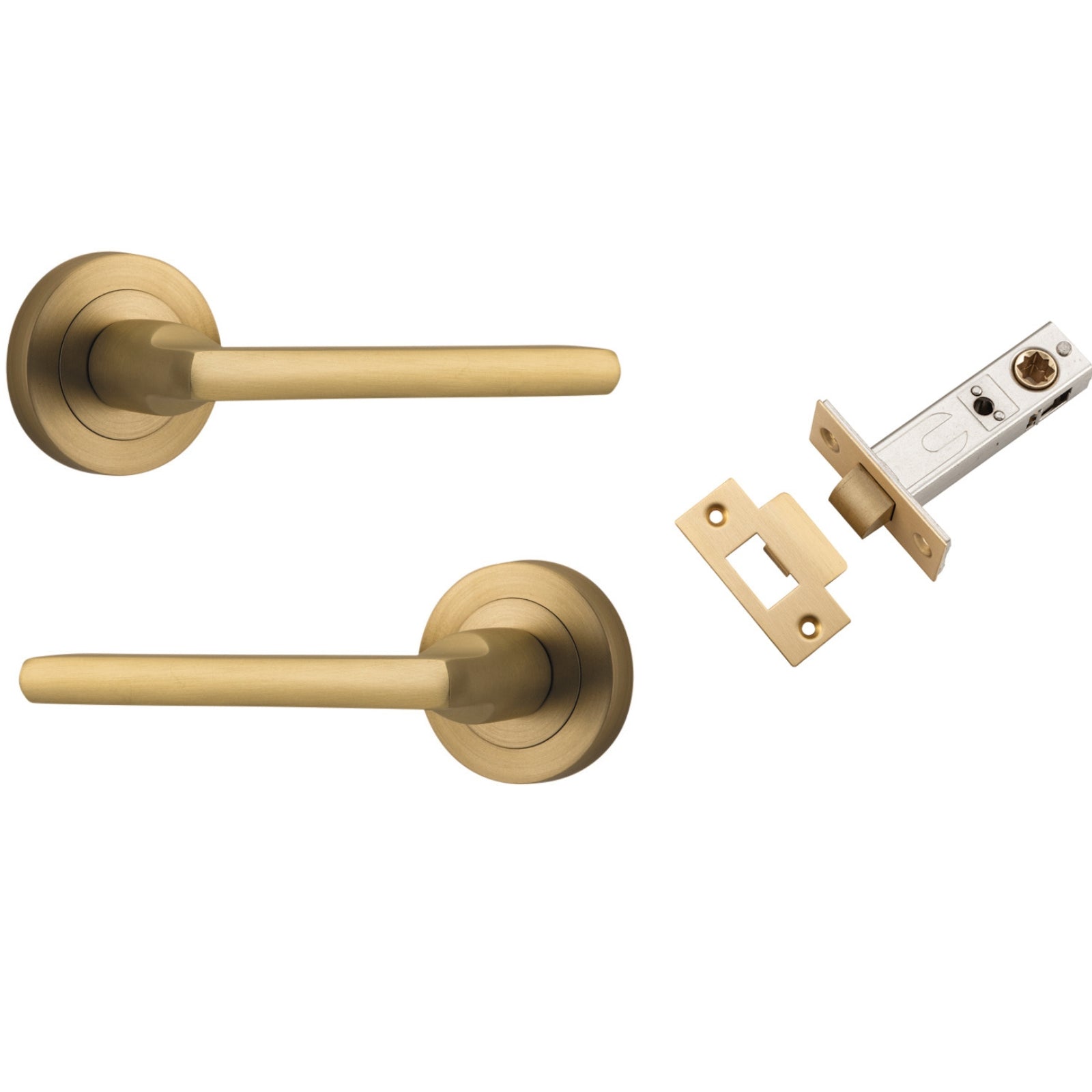 Iver Baltimore Lever Round Rose Passage Kit Brushed Brass 9365KPASS60 - The Blue Space