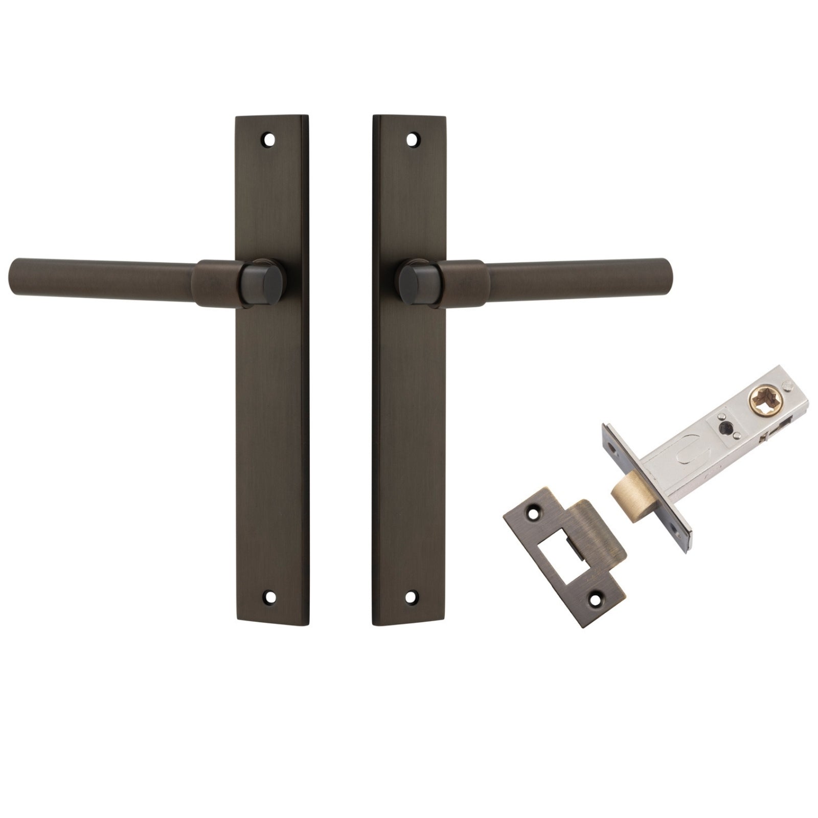 Iver Helsinki Lever Rectangular Backplate Passage Kit Signature Brass 10896KPASS60 - The Blue Space