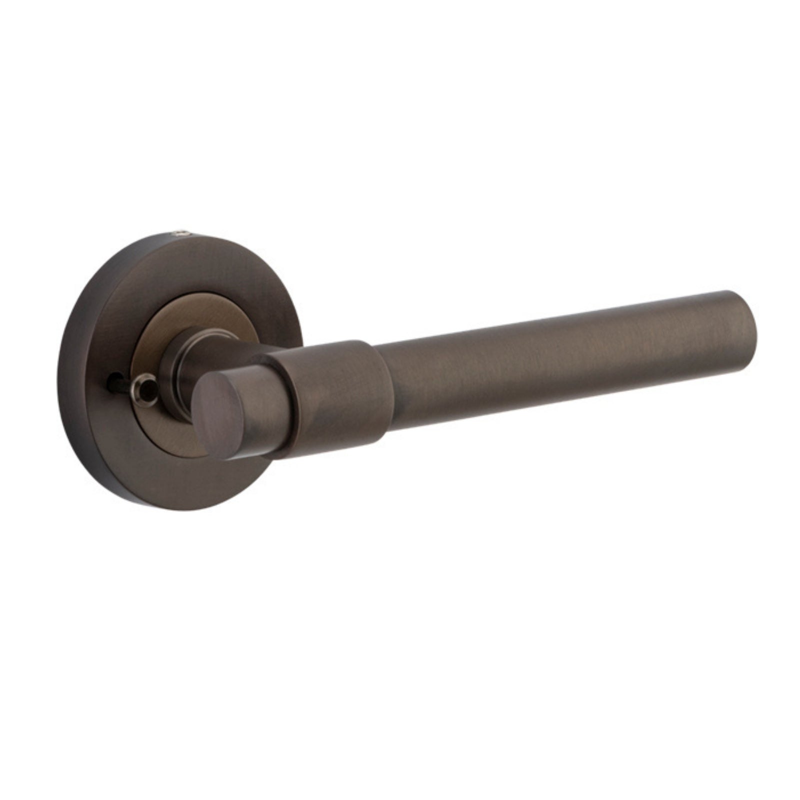 Single Iver Helsinki Lever Round Rose (Inbuilt Privacy) Signature Brass 20621KIBPRIV60 - The Blue Space