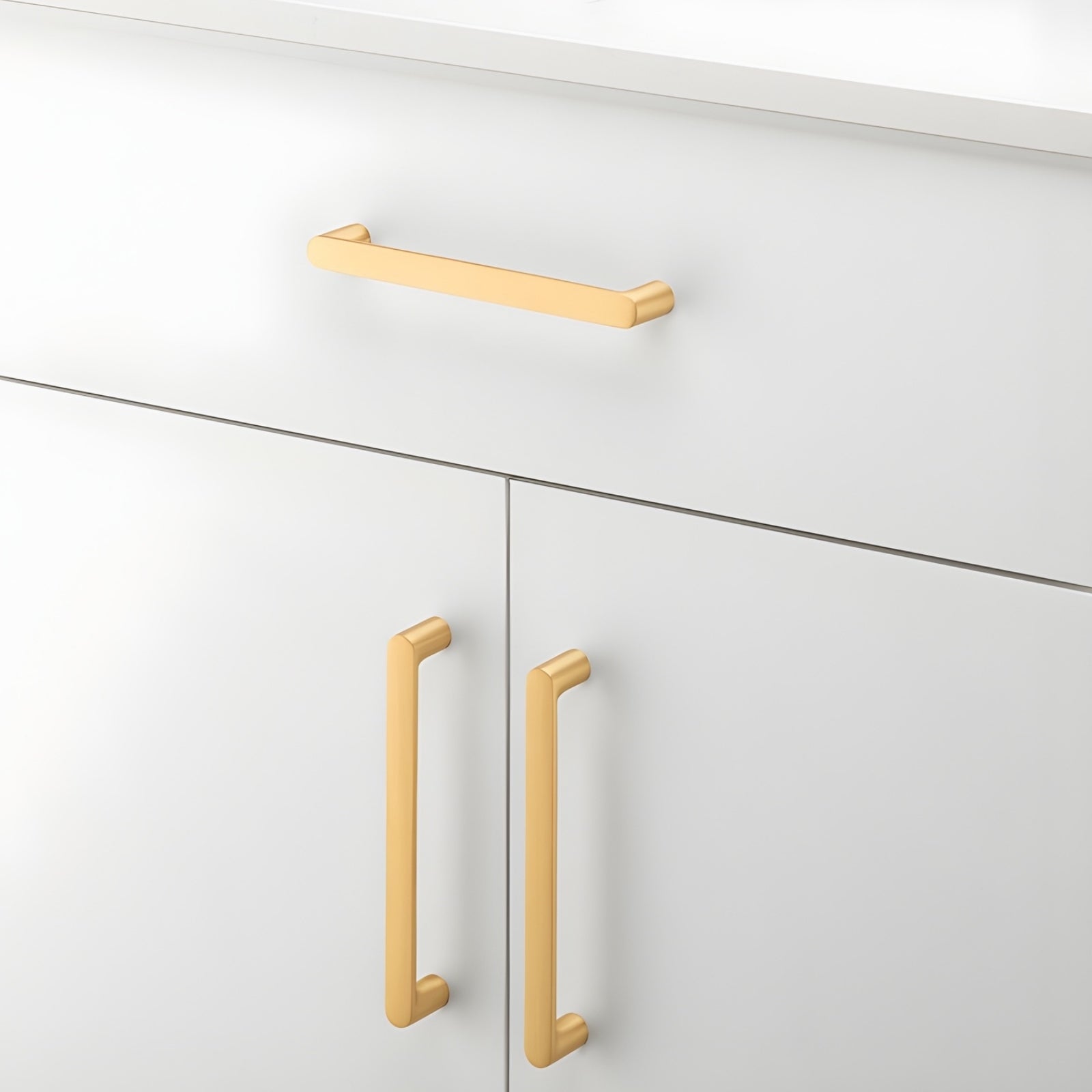 Detail1 Iver Osaka 160mm Cabinet Pull Handle Brushed Brass 20966 - The Blue Space