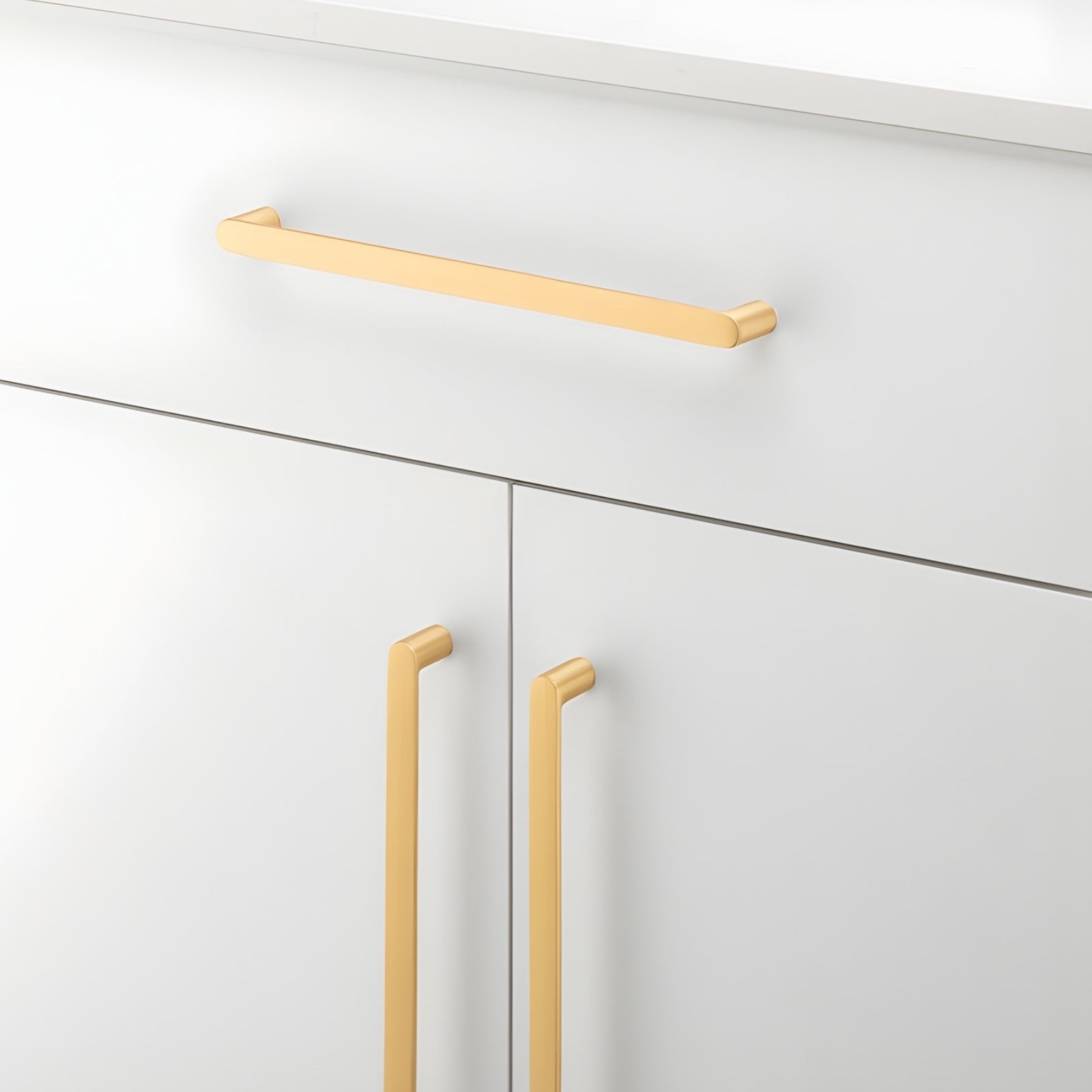 Detail1 Iver Osaka 256mm Cabinet Pull Handle Brushed Brass 20976 - The Blue Space