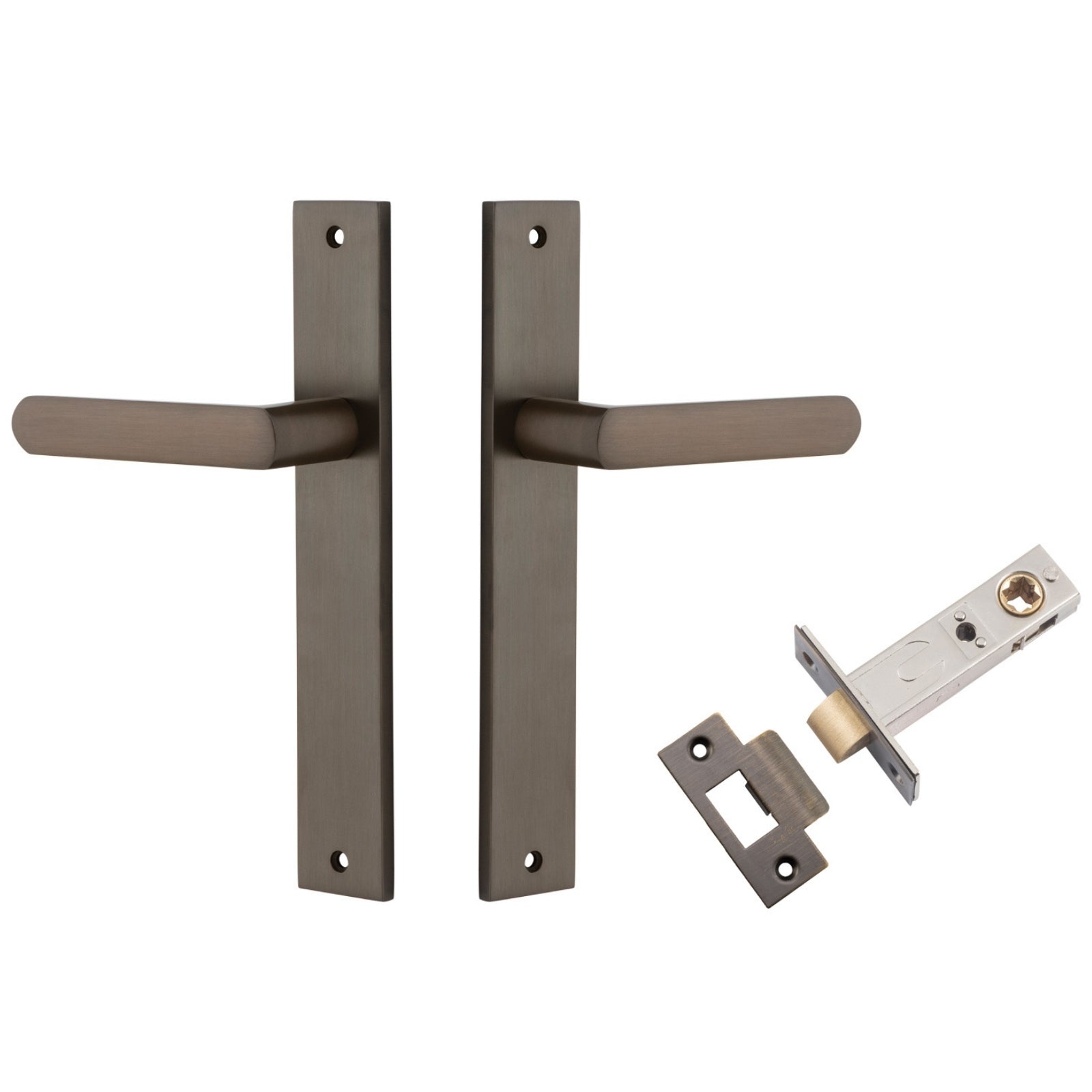 Iver Osaka Lever Rectangular Backplate Passage Kit Signature Brass 10860KPASS60 - The Blue Space