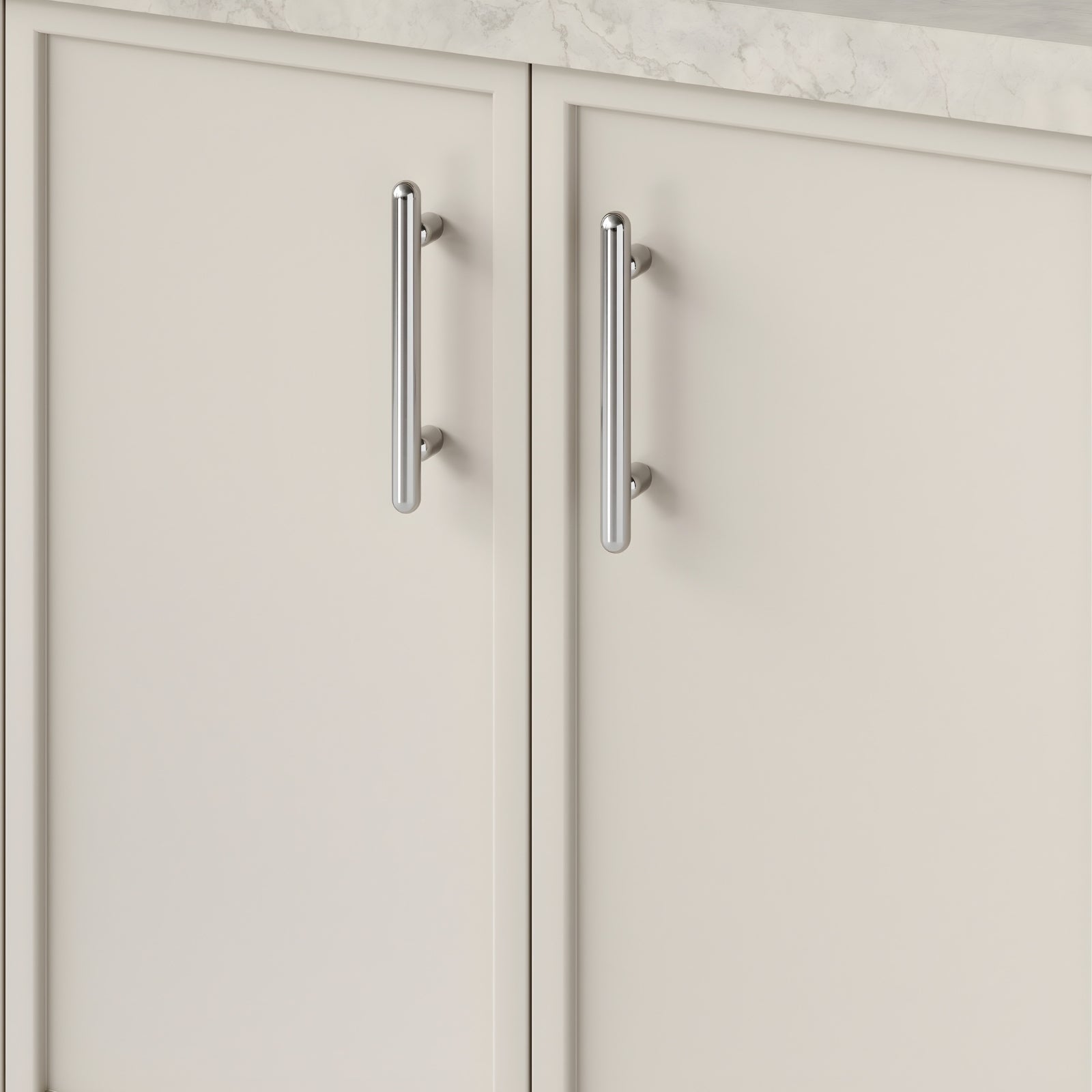 Detail1 Iver Puerto 128mm Cabinet Pull Handle Polished Chrome 24034 - The Blue Space