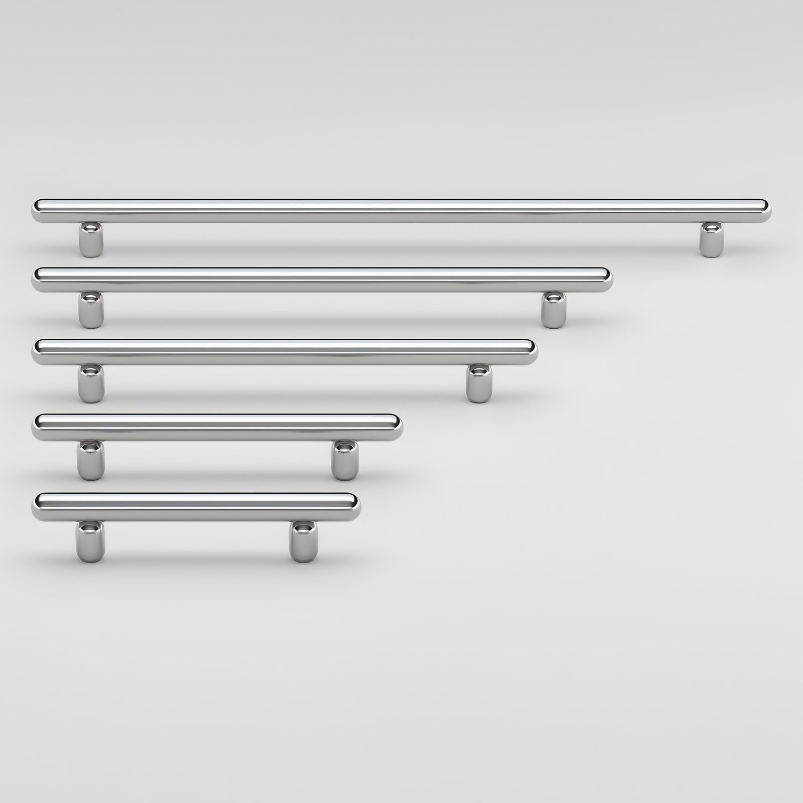 All Size Iver Puerto 256mm Cabinet Pull Handle Polished Chrome 24054 - The Blue Space