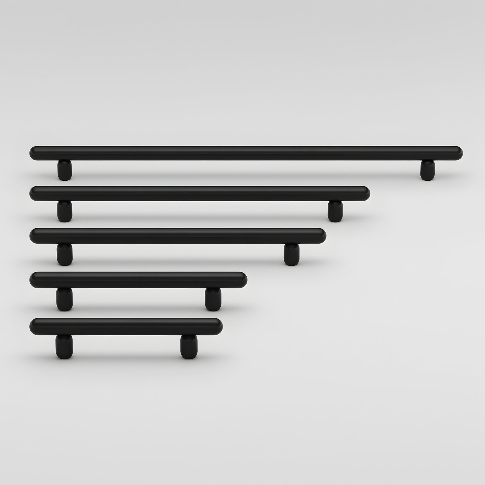 All Size Iver Puerto 450mm Cabinet Pull Handle Matte Black 24073 - The Blue Space