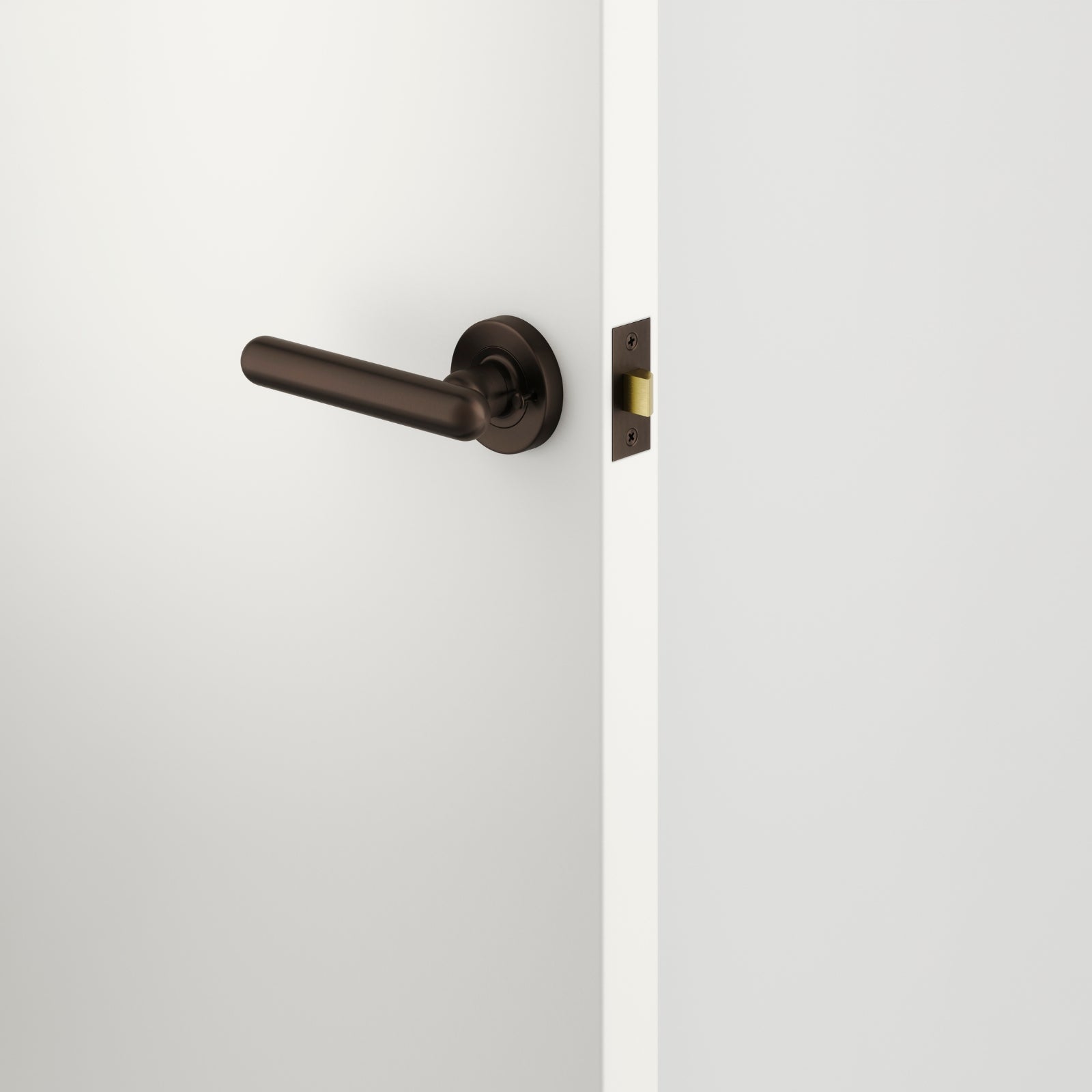 Lifestyle Iver Puerto Lever Round Rose (Inbuilt Privacy) Signature Brass 24002KIBPRIV60 - The Blue Space