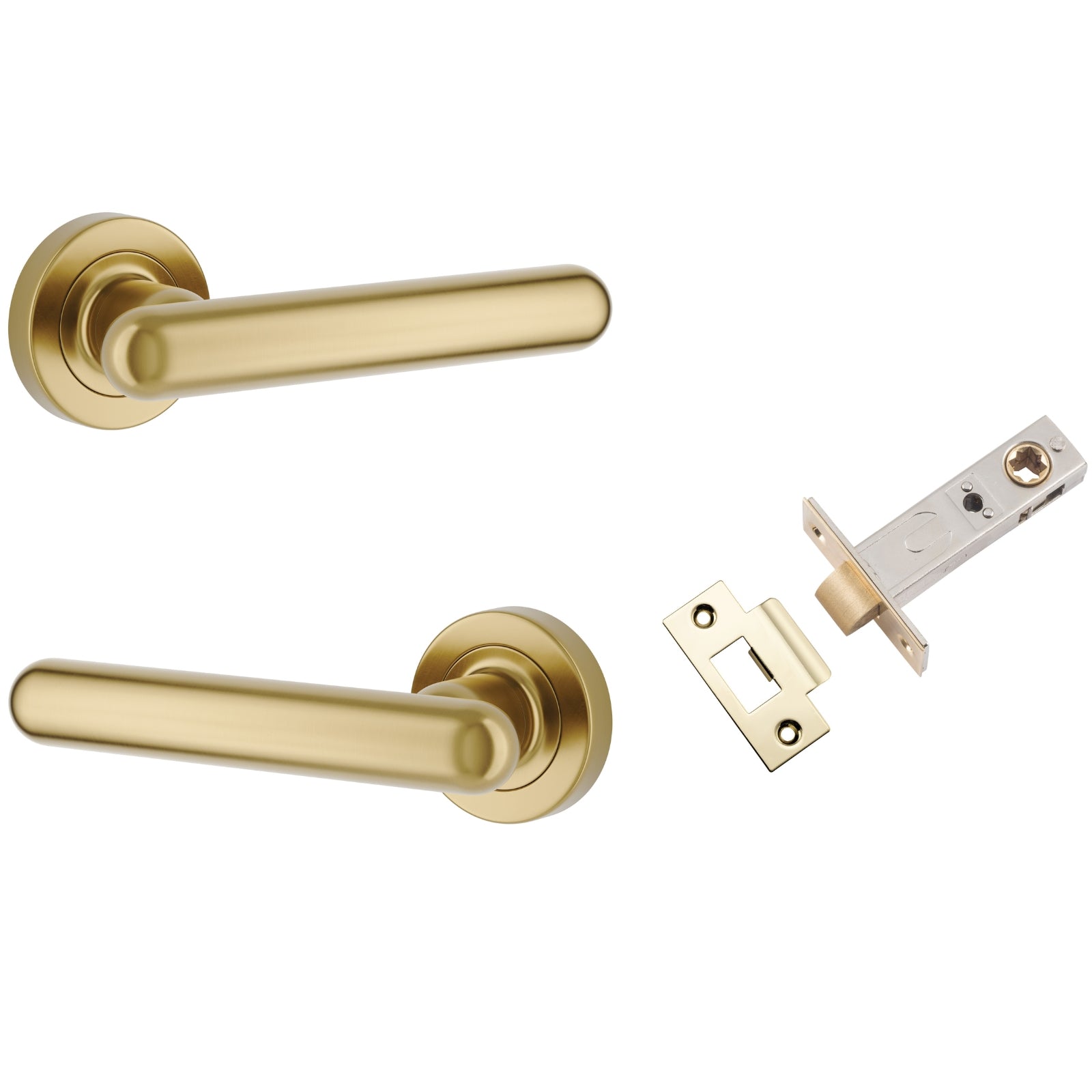 Iver Puerto Lever Round Rose Passage Kit Brushed Gold PVD 24000KPASS60 - The Blue Space