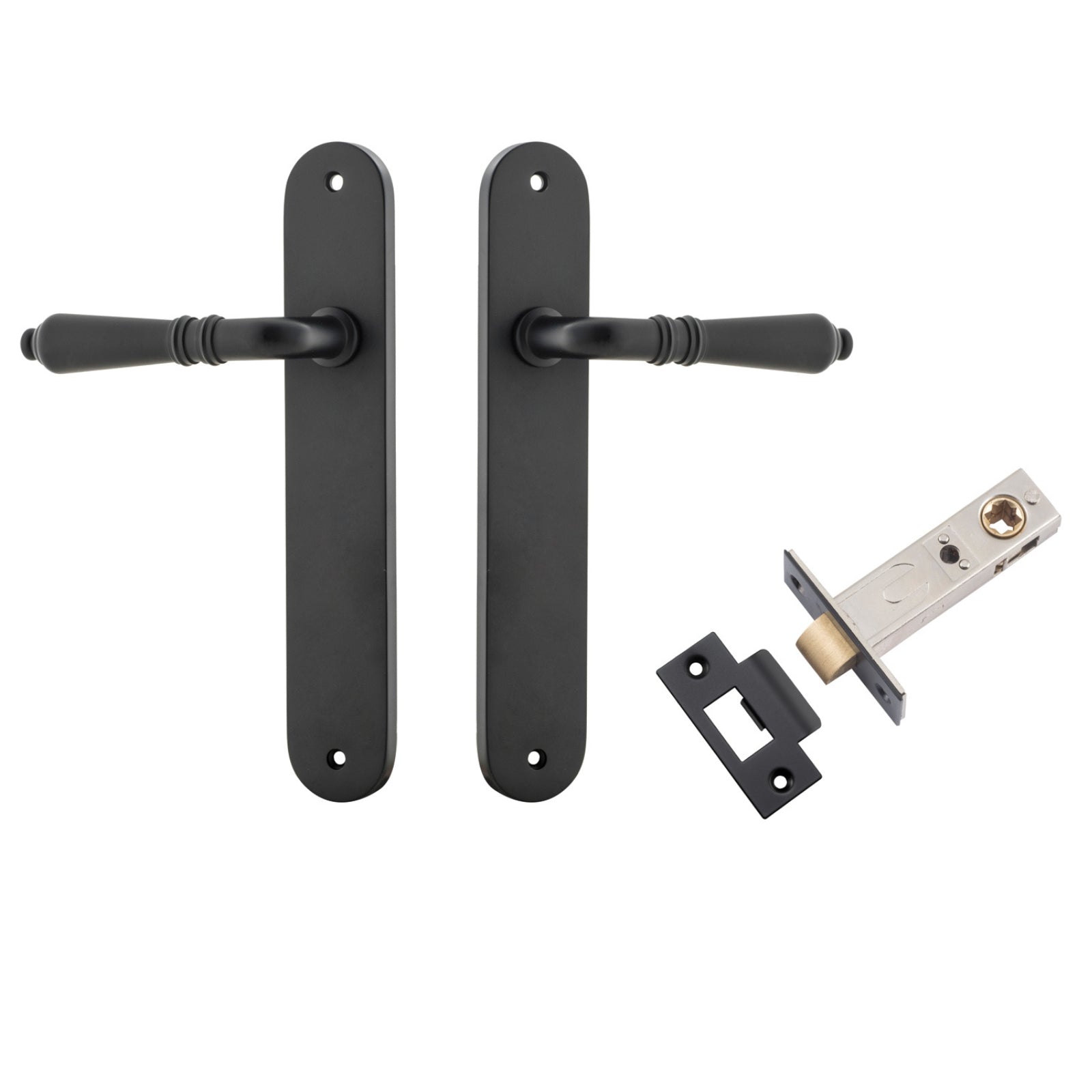 Iver Sarlat Lever Oval Backplate Passage Kit Matte Black 12724KPASS60 - The Blue Space