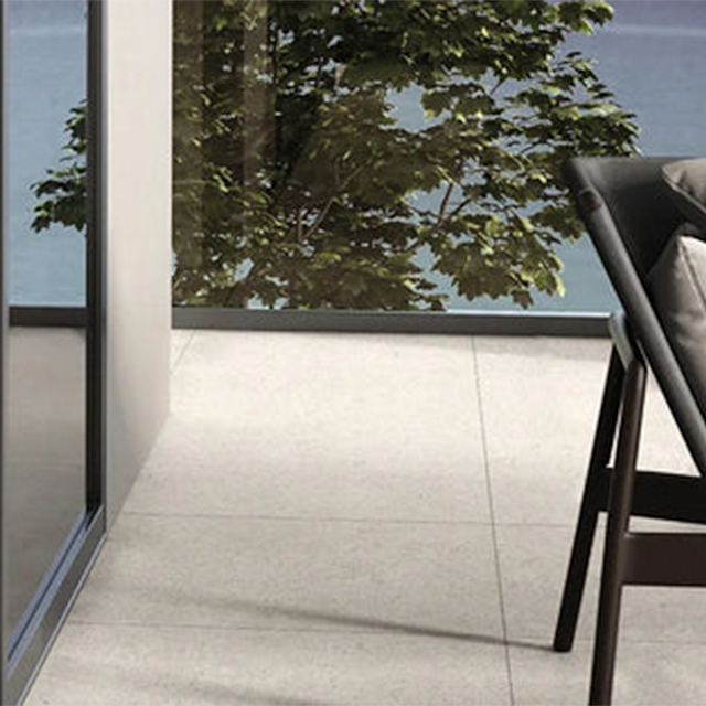 Ivory Myra Limestone Tile Matt 600 x 600 x 10mm Porcelain | The Blue Space