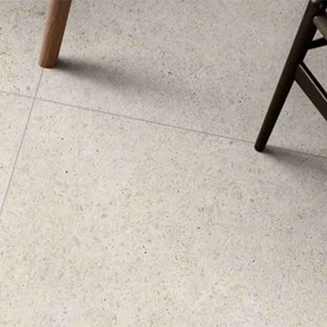 Ivory Myra Limestone Tile Matt 600 x 600 x 10mm Porcelain | The Blue Space