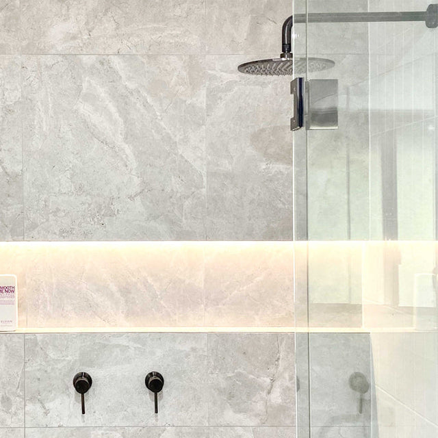 Ivory Tilly Tundra Stone Tile Matte Tech Grip 300 x 300 x 10mm Porcelain | The Blue Space