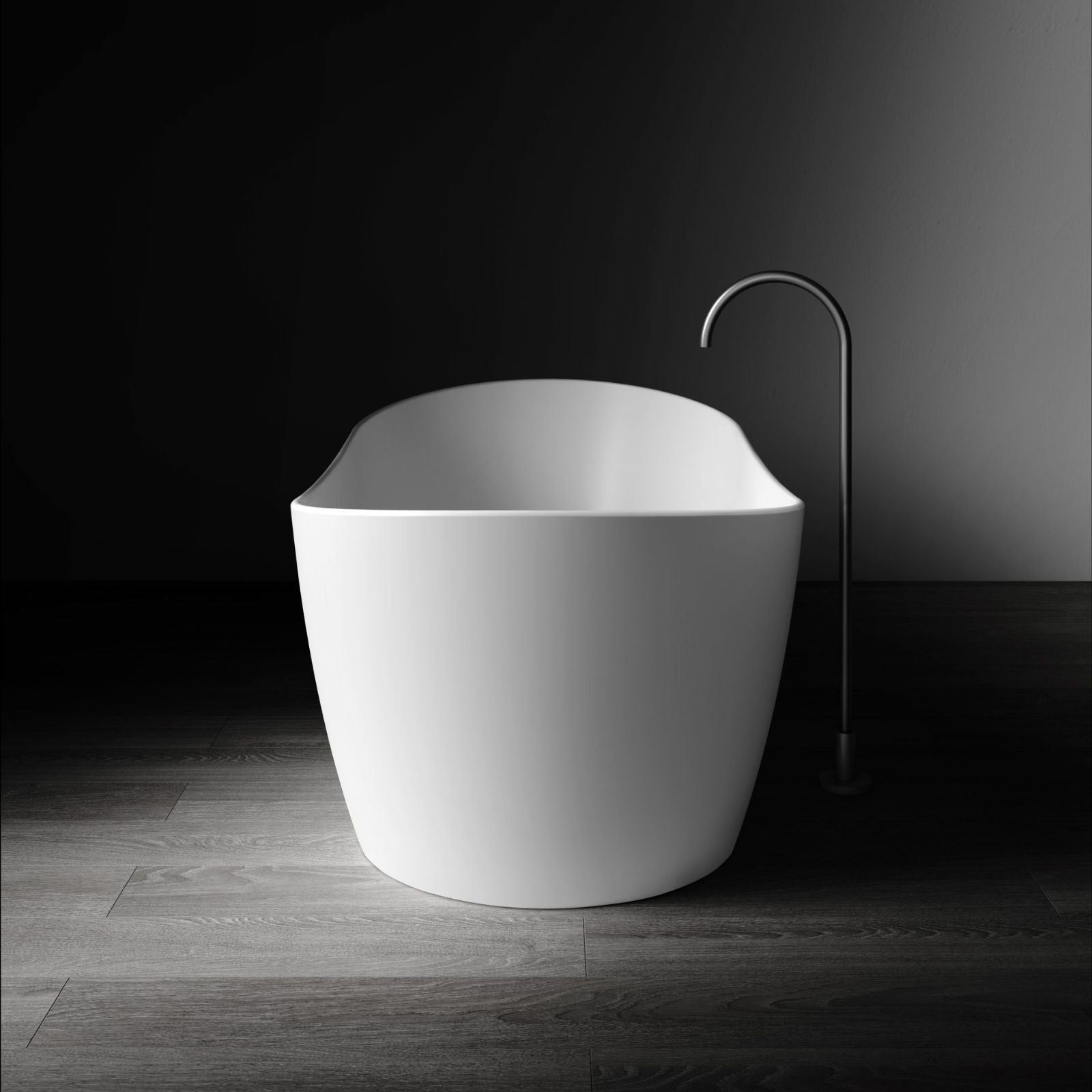 Lifestyle 3 Kaskade Diane Freestanding Oval Stone Bath Matte White 1625mm VX100-1625 - The Blue Space