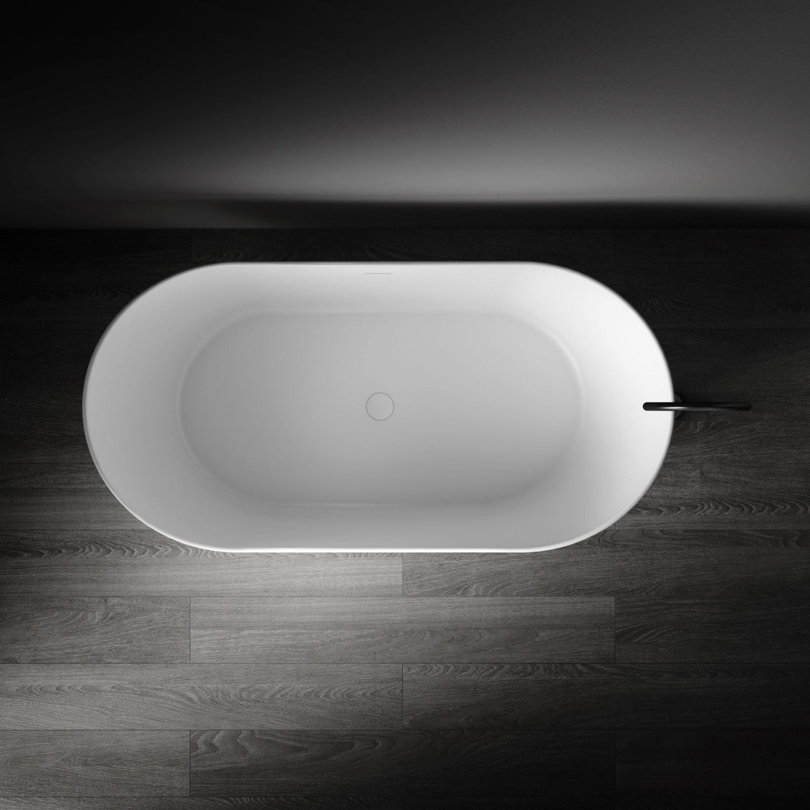 Lifestyle 4 Kaskade Diane Freestanding Oval Stone Bath Matte White 1625mm VX100-1625 - The Blue Space