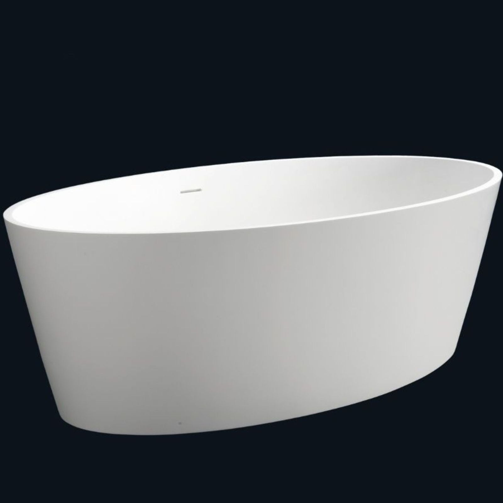 Kaskade Lyka Freestanding Oval Stone Bath Matte White 1600mm VX15-1600 - The Blue Space