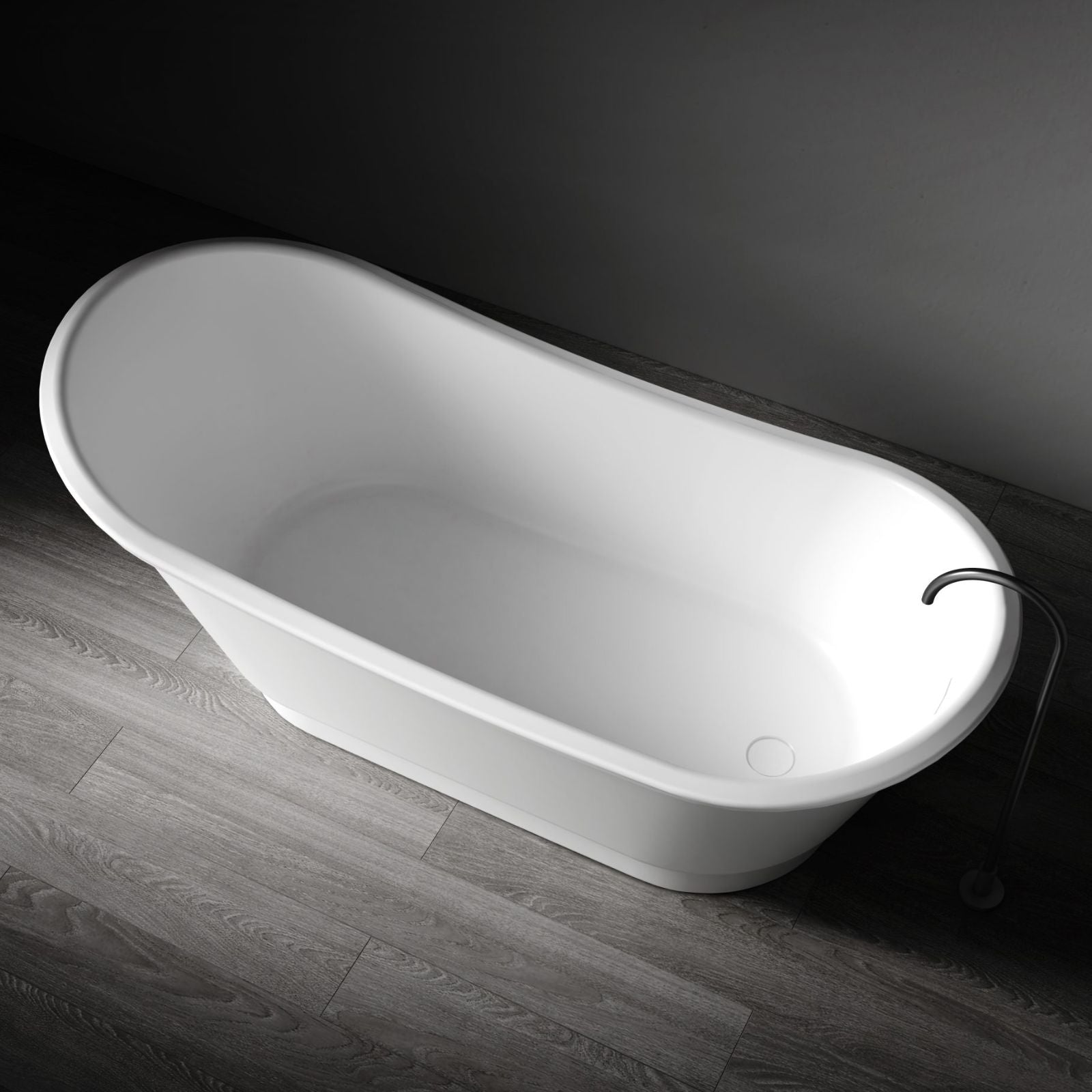 Lifestyle 3 Kaskade Naomi Freestanding Slipper Stone Bath Matte White 1700mm VX110-1700 - The Blue Space