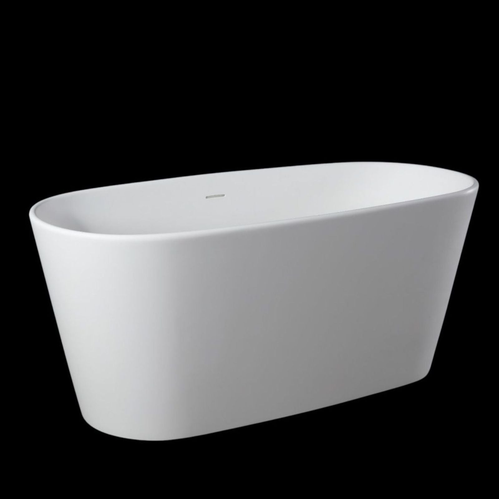Kaskade Soaker Freestanding Stone Bath Matte White 1580mm VX47-1580 - The Blue Space