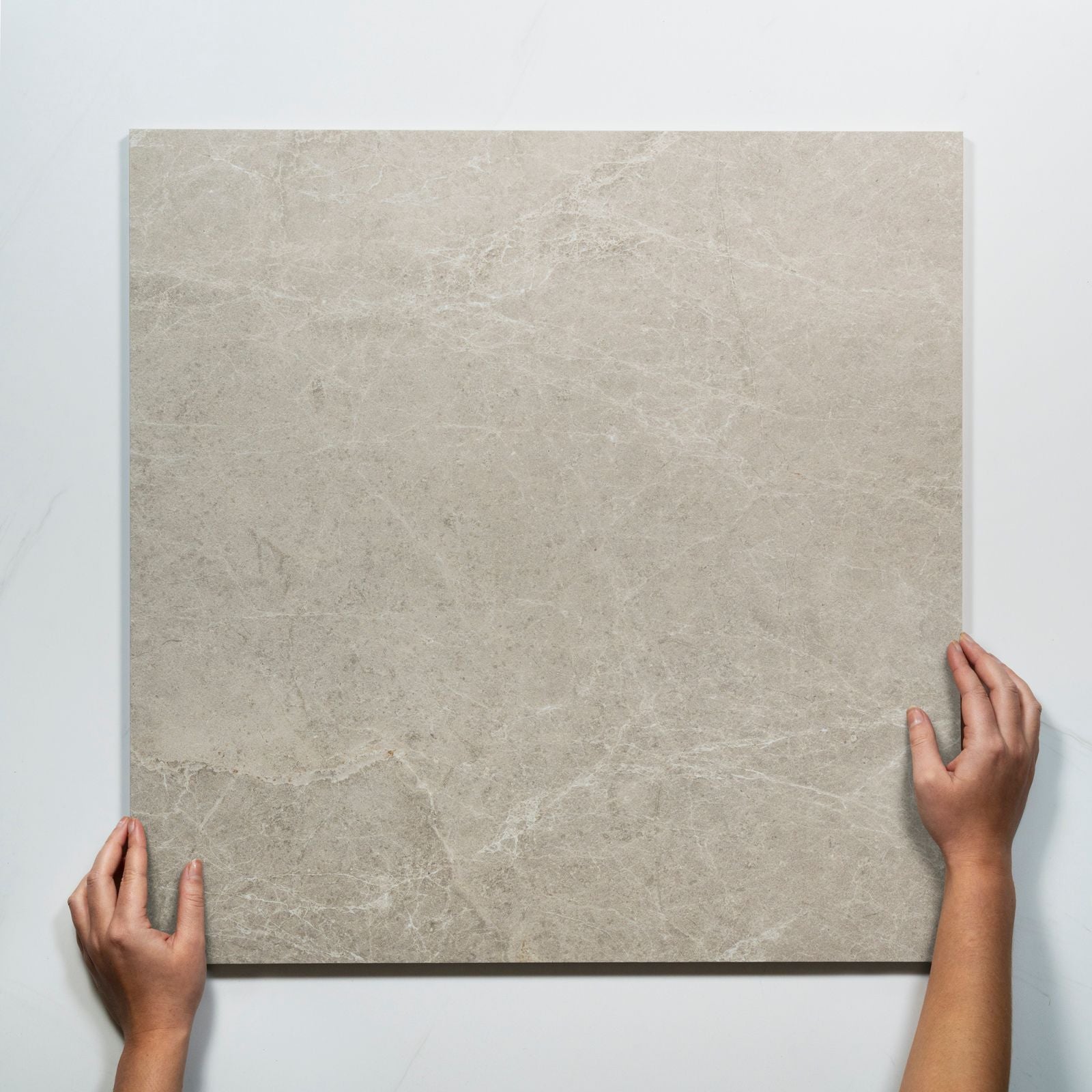 With Hand Kew Beige Matte Porcelain Tile 600 x 600mm PISBEM2 - The Blue Space