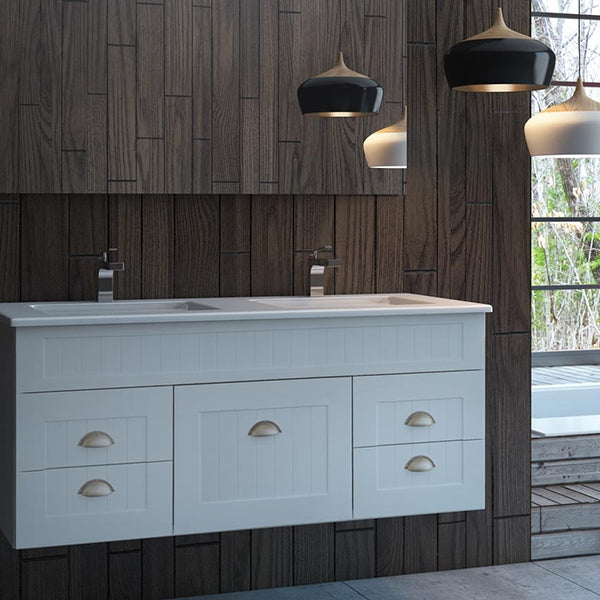 Marquis Kiama5 Wall Hung Vanity - 1200mm Centre Bowl Profile - 1 door 4 drawer | The Blue Space