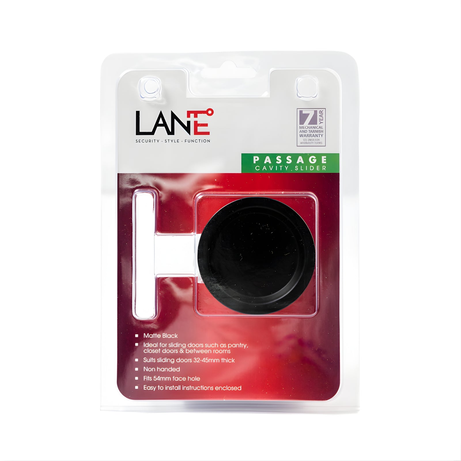 Lane Cavity Slider Passage Round Matte Black L525382 - The Blue Space