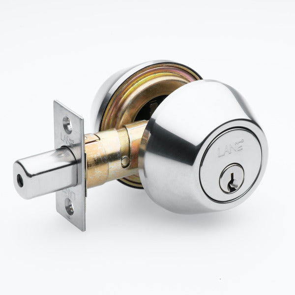 Looks Lane Double Cylinder Deadbolt RD Polished Stainless Steel L957015 - The Blue Space
