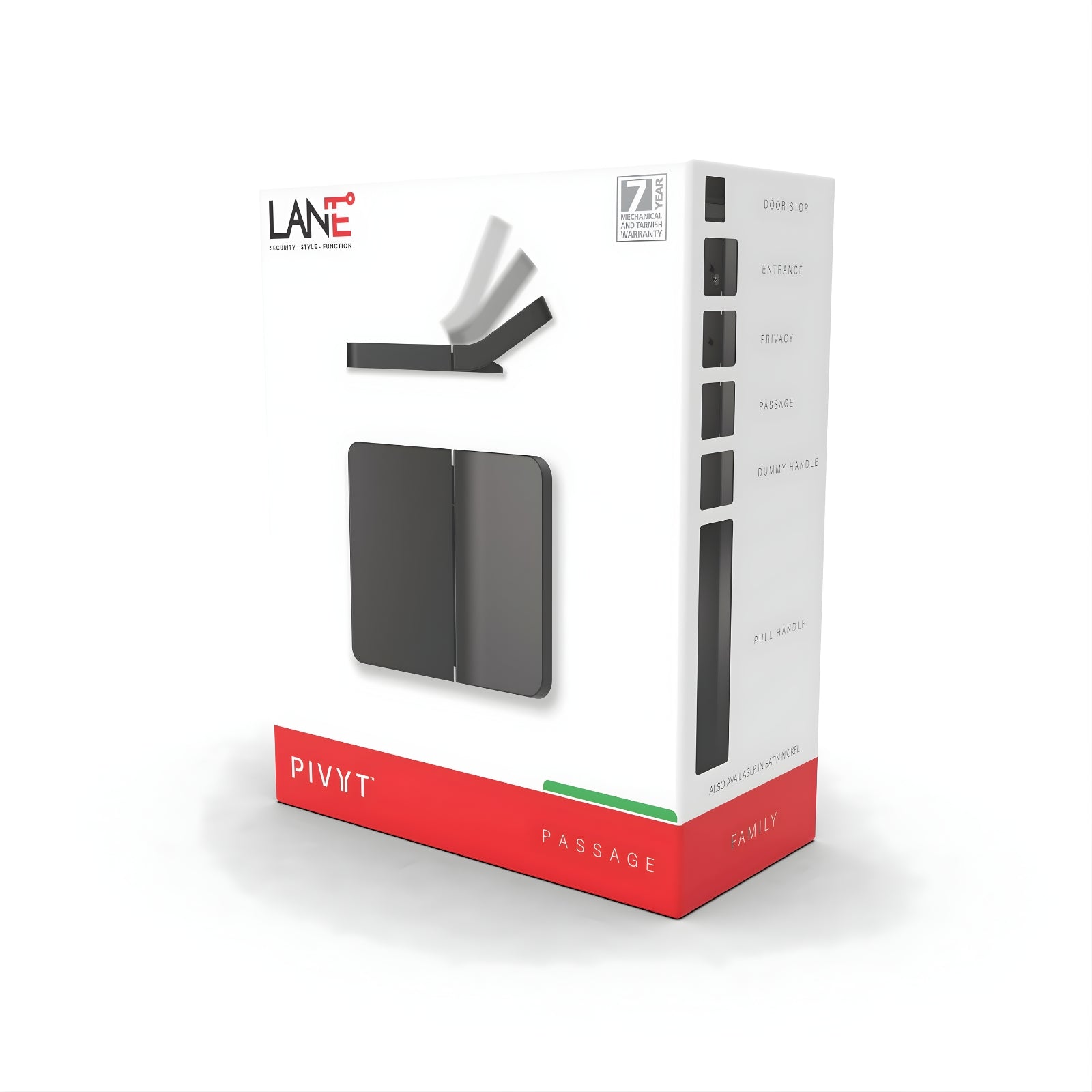 Package Lane PIVYT" Passage Lever Set Matte Black L527607 - The Blue Space