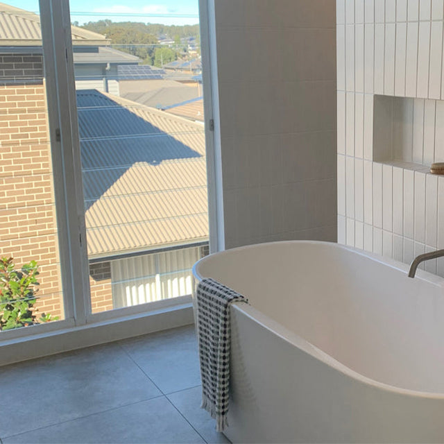 Light Grey Luna Limestone Tile Honed P2 600 x 600 x 10mm Porcelain | The Blue Space